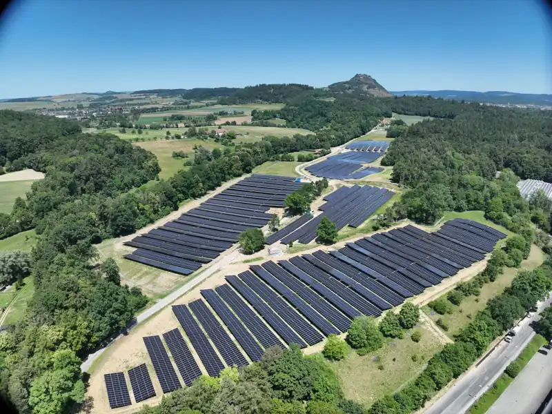 Solarpark Katzental P16, Gottmadingen Solarpark Katzental P16 in Gottmadingen aus der Luft